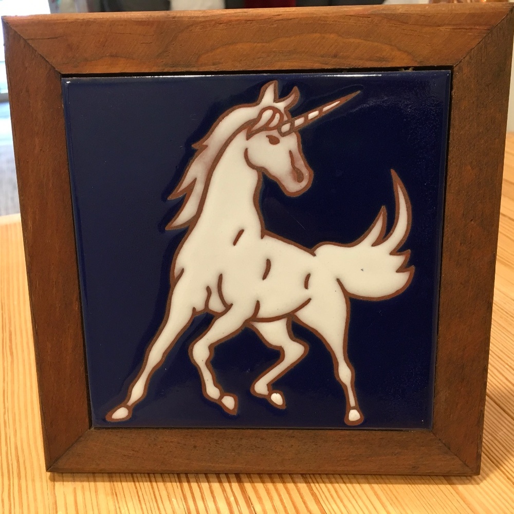 Hand Painted Arius Tile Co Unicorn-Italy
